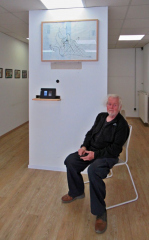 Wolfgang Meluhn in der Ausstellung